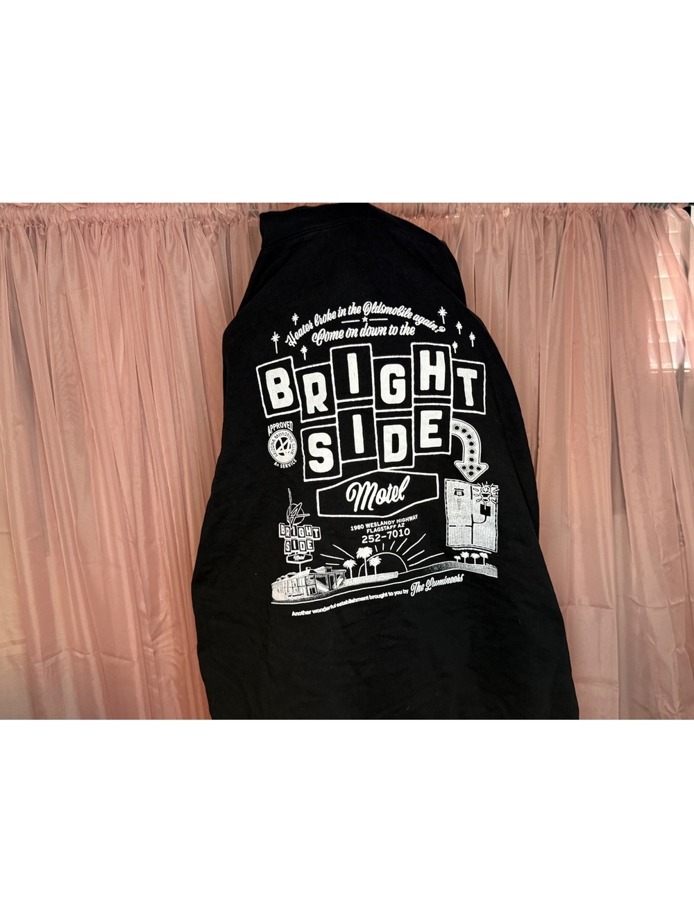Unisex Lumineers Black Lumineers Hoodie Brightside Motel World Tour 2025 Lyrics